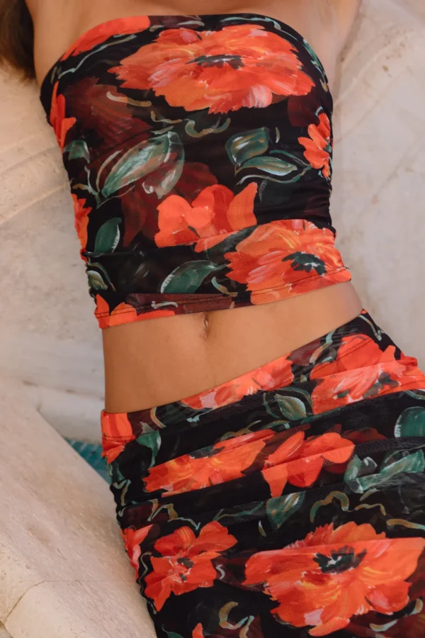RESA Tops | Bonnie Mesh Top In Poppy