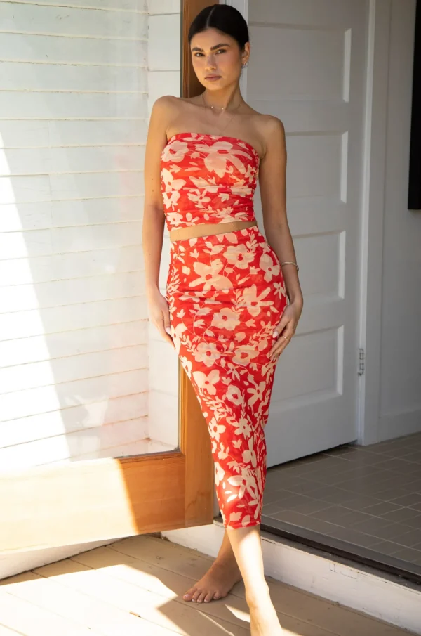 RESA Bottoms | Clyde Mesh Skirt In Frida