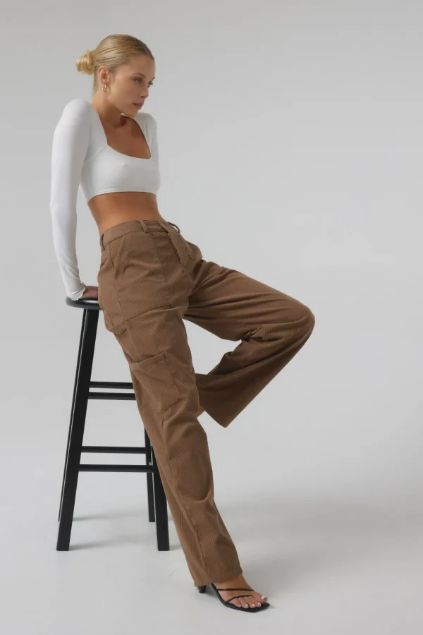 RESA Bottoms | Elsa Cargo Pant In Espresso