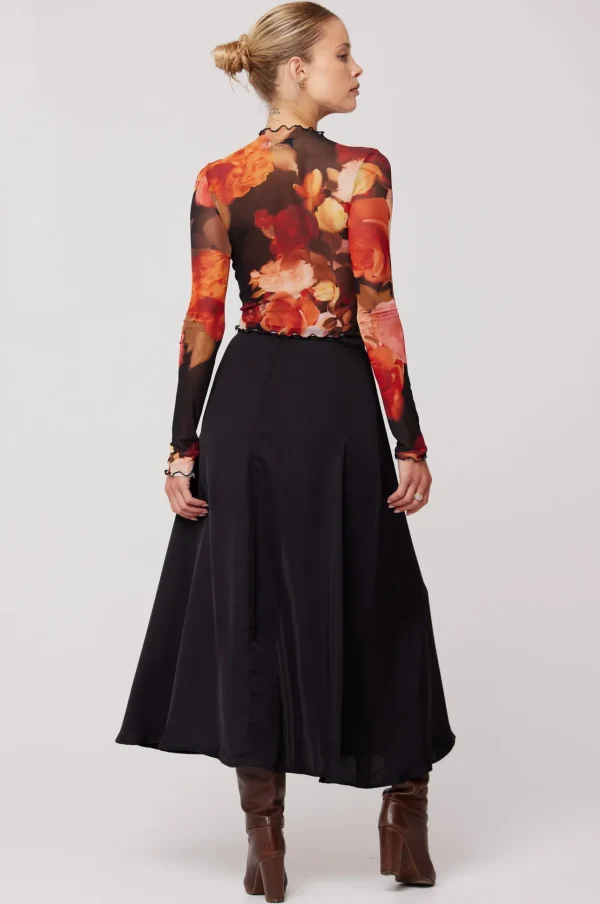 RESA Bottoms | Skatie Midi Skirt In Black