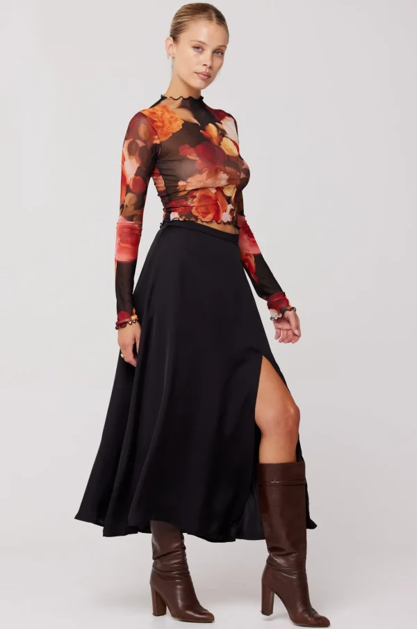 RESA Bottoms | Skatie Midi Skirt In Black