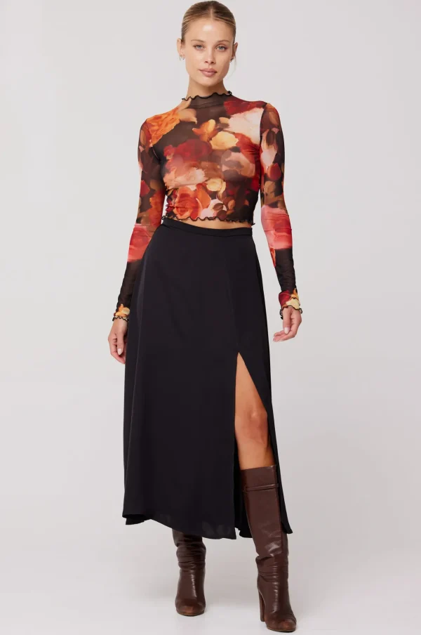 RESA Bottoms | Skatie Midi Skirt In Black